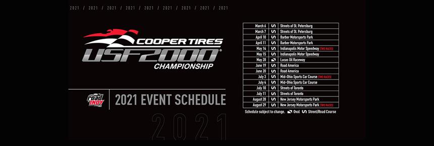 Usf Calendar 2021 Road to Indy Presented by Cooper Tires Unveils 2021 Schedule